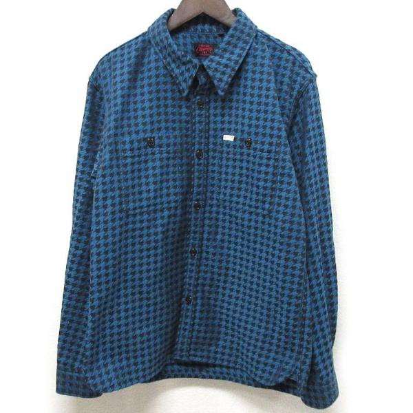 R.J.Bアールジェイビー NS117L 千鳥柄長袖チェックシャツ 40