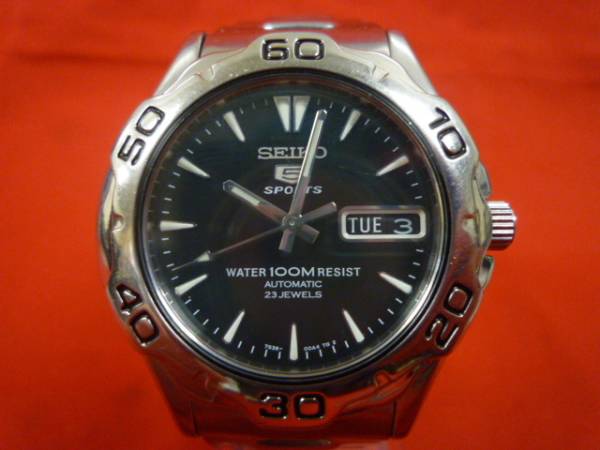 SEIKO☆セイコー5 SPORTS 自動巻 腕時計 7S36-00A0☆裏スケ♪ SEIKOの