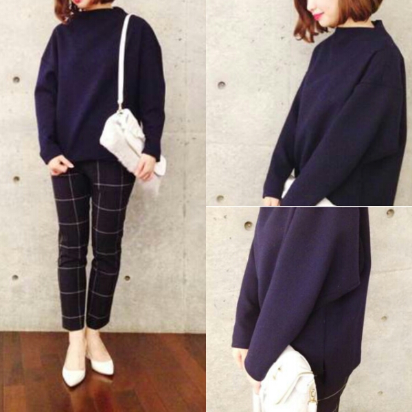 ENFOLD エンフォルド/ウォームダブルクロスワイド プルオーバー