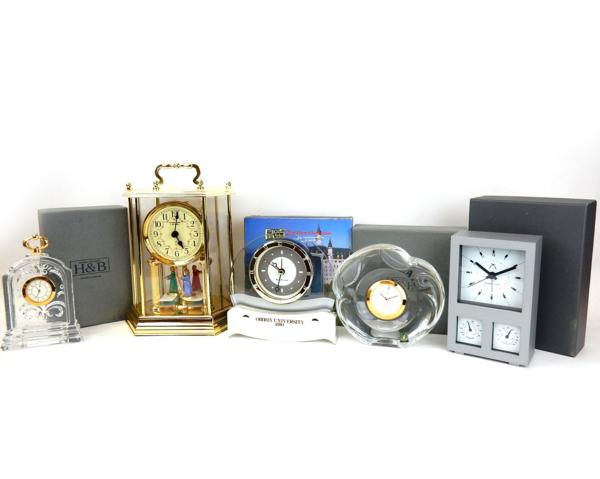 置時計 5点セット HOYAクリスタル MAKERS LAND 日新時計 他