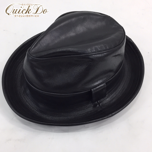 美品 Calee Supply キャリーサプライ レザー ハット メンズ M