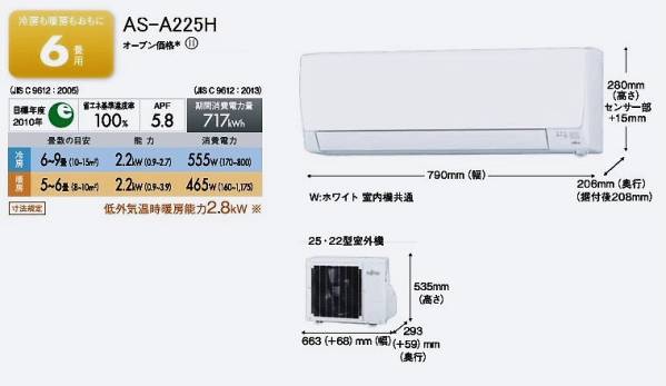◇3セット！富士通・エアコン6畳◇2015年モデルAS-A225H