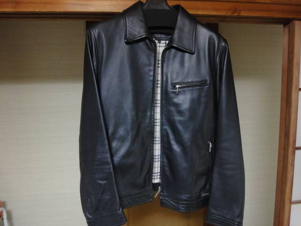 バーバリーブラックレーベルのレザージャケット ブルゾン レア は 男性