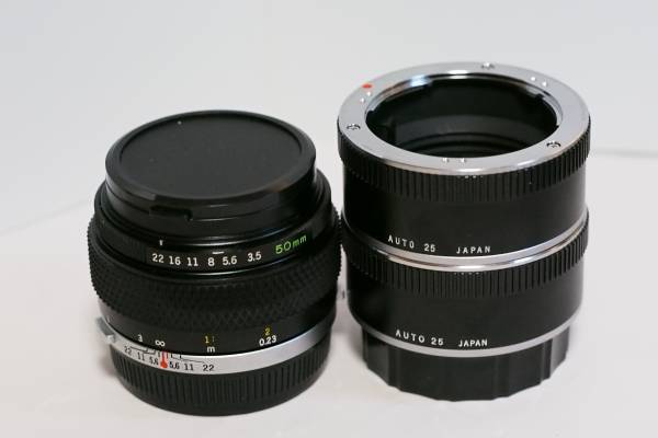 【並品】ZUIKO AUTO-MACRO 50mm f3.5 接写リング25【送料無料】