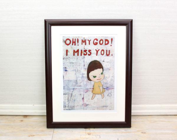 奈良美智「Oh! My God! I Miss You!，2001」アートポスター額装品