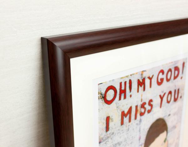 奈良美智「Oh! My God! I Miss You!，2001」アートポスター額装品