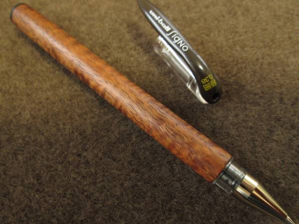 野原工芸ハワイアンコアカーリー極上杢 ボールペンスリム 野原工芸