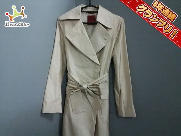 アマカ トレンチコート 38 レディース 美品 ベージュ AMACA