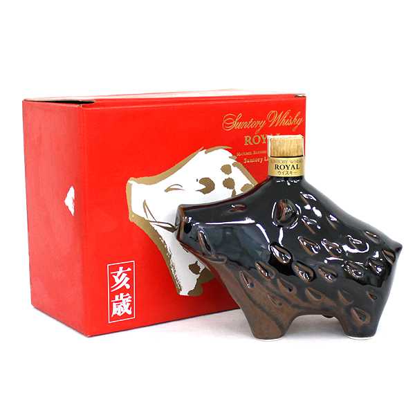 ☆古酒1円～ 箱付/サントリー ローヤル 干支ボトル 猪 F6B1602 中古