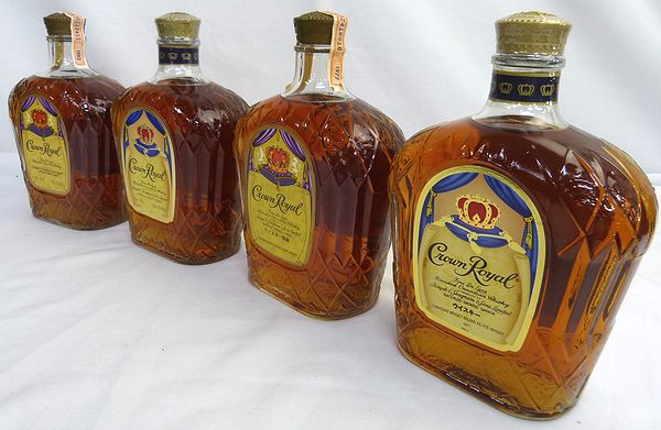 M4244）ウイスキー☆クラウンローヤル☆4本セット☆お酒 飲料 食品