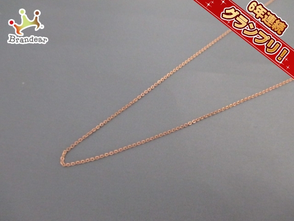 agete アガット K10PG ネックレス 公式 美品 チェーン チェーン K10 PG ネックレスチェーン
