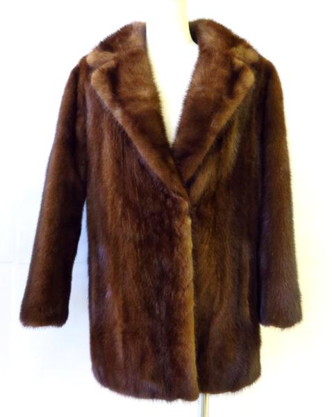 MINK ミンク コート ミディアム丈 ブラウン Lupian furs 9号 極美品 