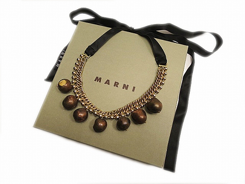 マルニ MARNI ビジュー リボン ネックレス☆□ MARNI マルニ フラワー 