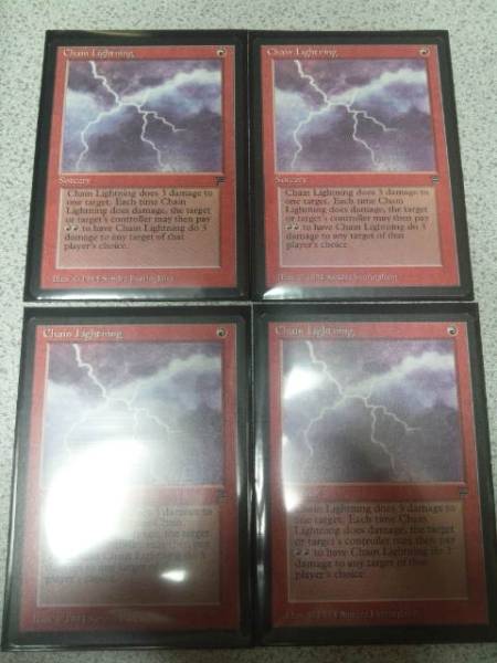 MTG Chain Lightning 英語 四枚セット レジェンド 即決