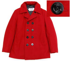 美品】Schott/ショット ワンスター中綿入り メルトンPコート 折り込み
