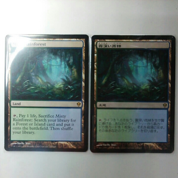 MTG　霧深い雨林/Misty Rainforest　英語　2枚　SLU MTG 霧深い雨林 日本語、英語2枚セット ,MTG霧深い雨林日本語英語2枚