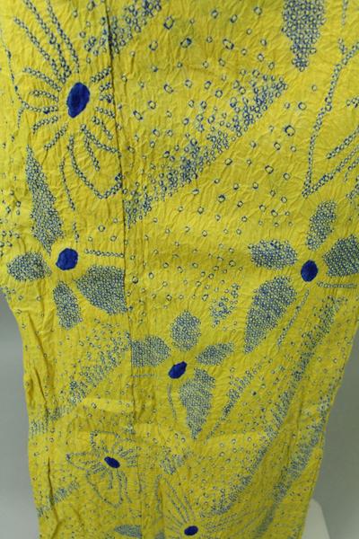 【一輝堂】HK17266=女性用 浴衣 黄色 蝶文様 絞り 夏祭りに！