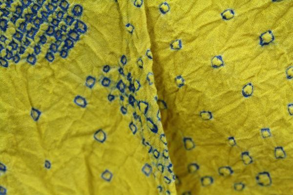 【一輝堂】HK17266=女性用 浴衣 黄色 蝶文様 絞り 夏祭りに！