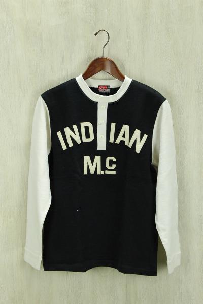 Indian Motorcycle◆ロンT/M/コットン/BLK