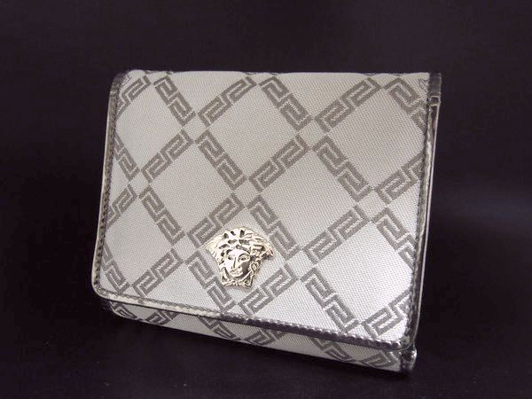 ●VERSACE（ヴェルサーチ） 折り財布 キャンバス●レディース