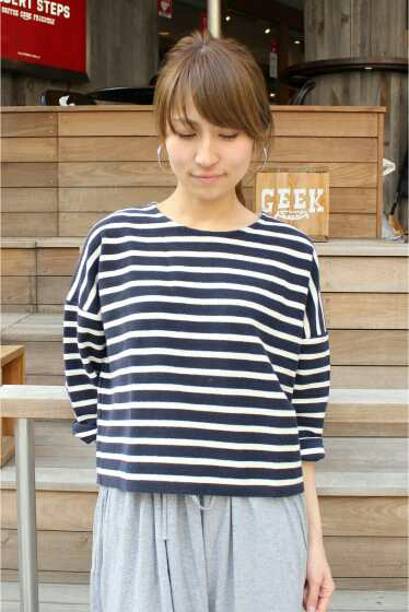 新品 framework ボーダープルオーバー フレームワーク 14SS 春