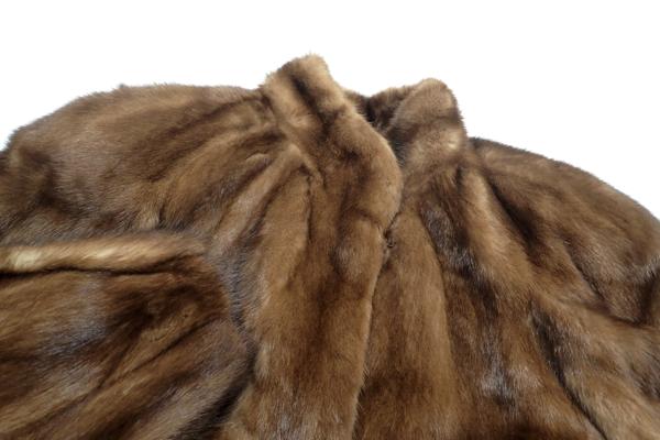 七福】04437 女性 ブラウンミンク ハーフコート F 美品MINK FUR⁄ミンク