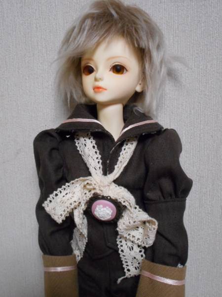 男の子ドール　ウイッグｘ２、薄紫瞳付き