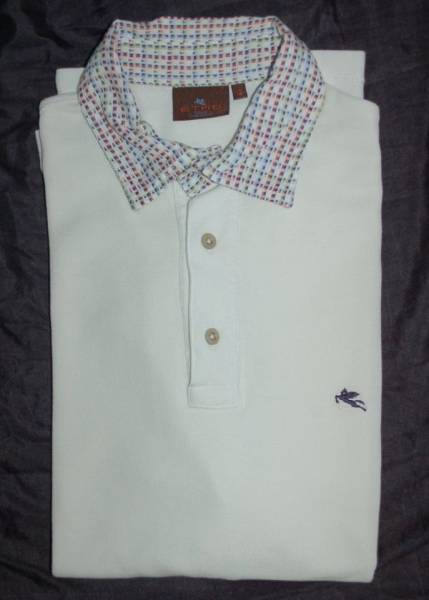 ★エトロ★ETRO★お洒落な台衿半袖ポロシャツS/Mイタリー製