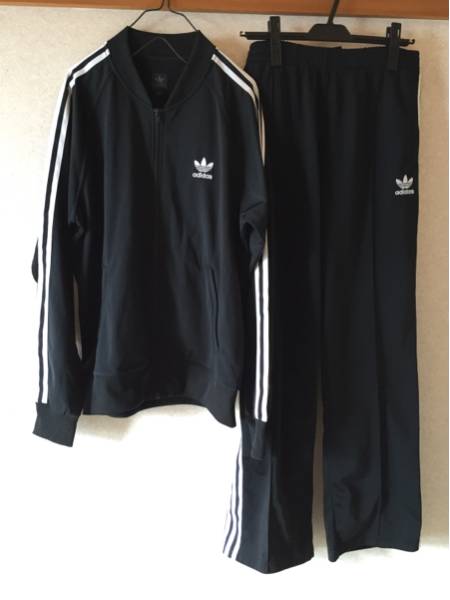 adidas アディダス トレフォイル ジャージ セットアップ 黒 O/O