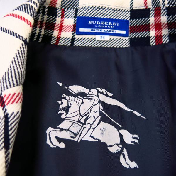 BURBERRY BURBERRY BLUE LABEL チェック柄ジャケット BLUELABEL日本製
