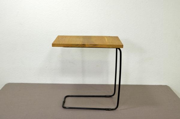 M0122-4/ミニテーブル/木製/パイプ脚