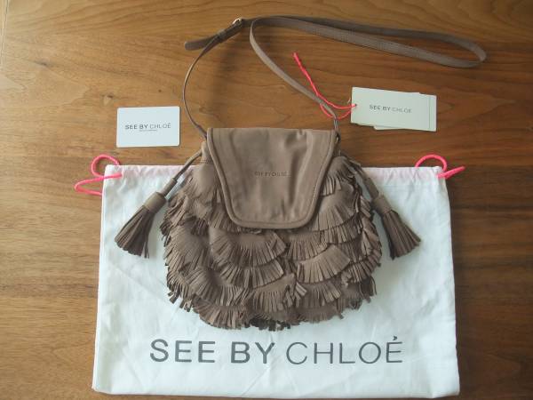 美品★SEE BY CHLOEフリンジレザー ショルダーバッグ★クロエ