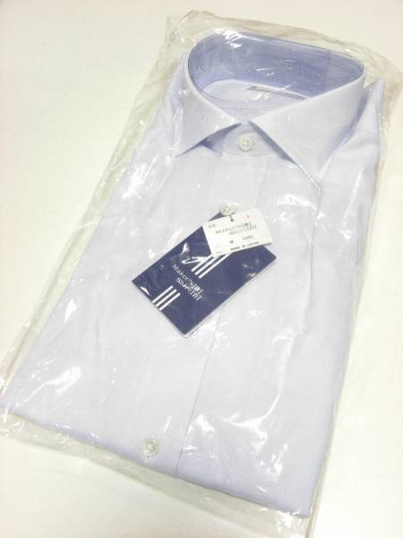 新品 鎌倉シャツ 日本製 織り模様 無地 長袖 シャツ 38/81 K29