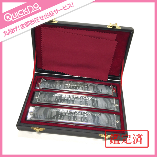 1円 美品 高級ミヤタバンド ハーモニカ 3本セット C A Am