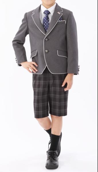 6k029-05424A★新品送料込!MICHIKOLONDON入学準備スーツGY130⑤