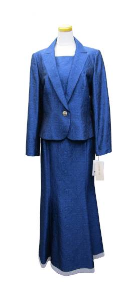 【激安】新品 20万 13号 正礼装 紺系シルクウールスーツ 高級品