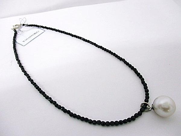 6832）ネックレス ブラックスピネル 南洋パール 13mm 新品