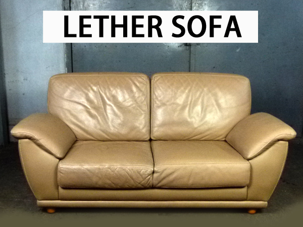 札幌発★本革 2人掛け レザー ラブソファ 幅180cm 家具ξ