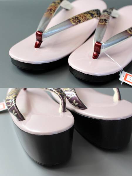 きもの日和●ハイヒールウレタン底草履(M/薄紫桃)日本製tzz329D