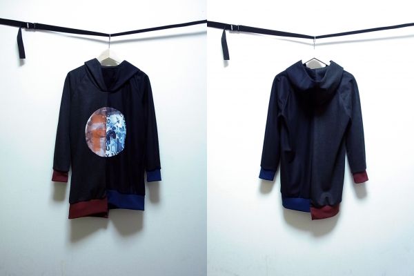 モノリスハーフカットラグランロングパーカーベルンノゾミohta