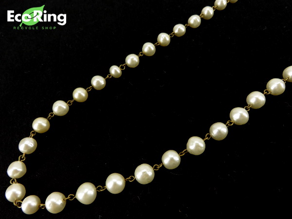 1円 シャネル ココマーク フェイクパール ネックレス DQ680