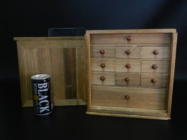 盆石道具箱 水石小引き出し 盆栽道具入れ 道具入れ ◆KT34-2_2