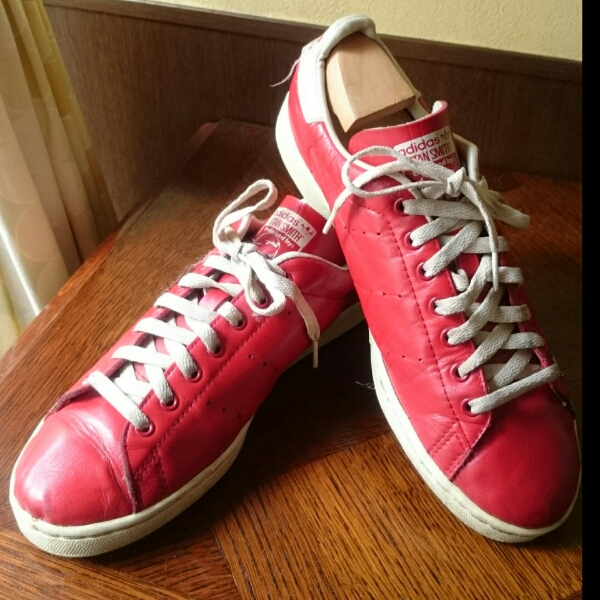 レア95年製【USED】adidas STAN SMITH 赤レザー