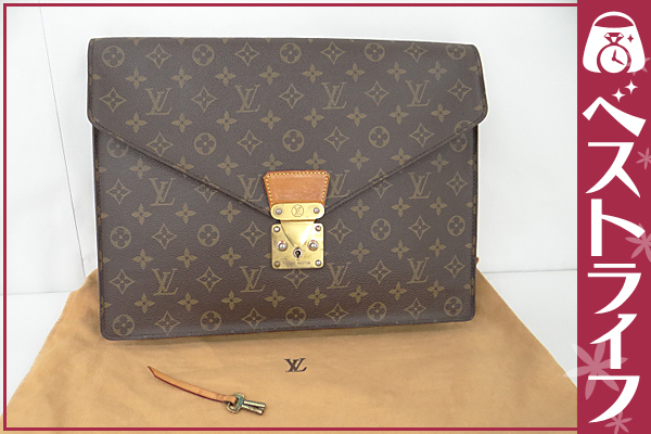 ヴィトン モノグラム LOUIS ビジネスバッグ VUITTON 1円～ルイヴィトン 