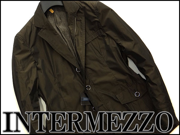 新品 インターメッツォ 光沢メモリータフタジャケットM茶★9523