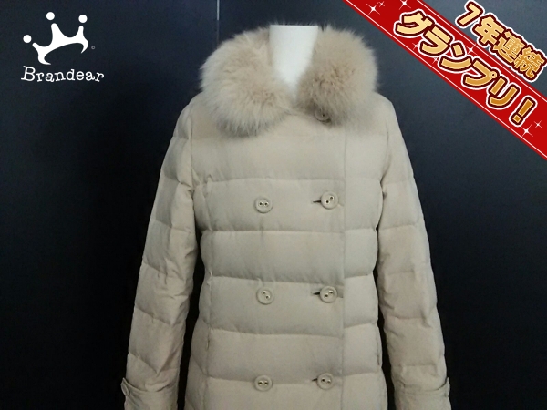 グリーンレーベル ダウンコート レディース 38 ライトブラウン