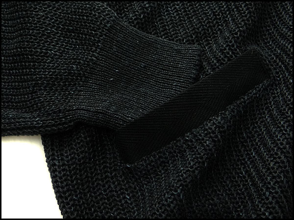 新品1.9万!インターメッツォ リネンニットカーディガンL紺I16728