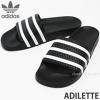 adidas ADILETTE BLK 25.5cm アディダス アディレッタ マリン