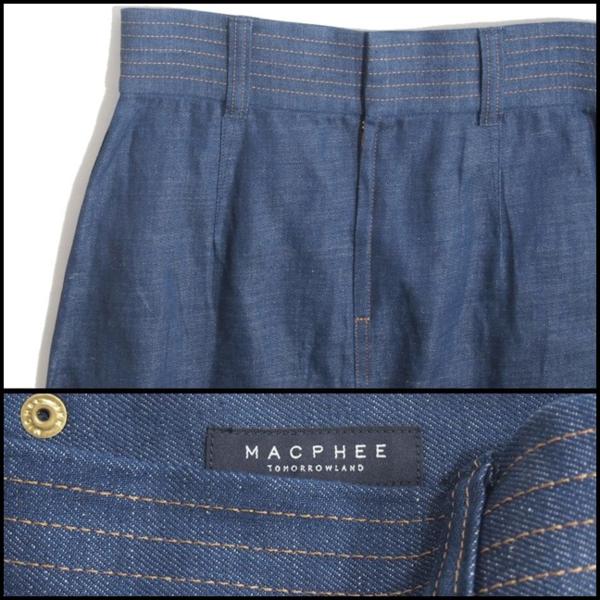 M5626P◆マカフィー 春夏 デニムトラペーズスカート 38◆rb