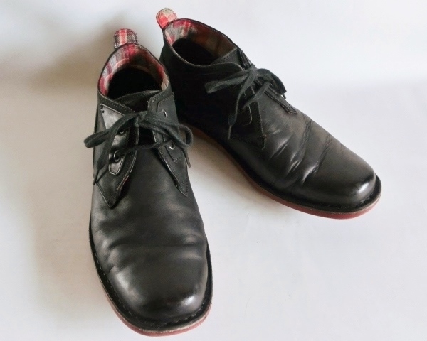 md125良★ロックポートxアディダスadiPRENE チャッカブーツ黒27